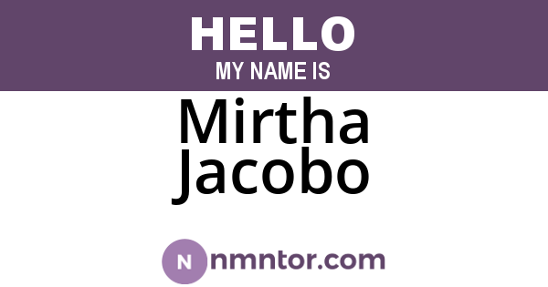 Mirtha Jacobo