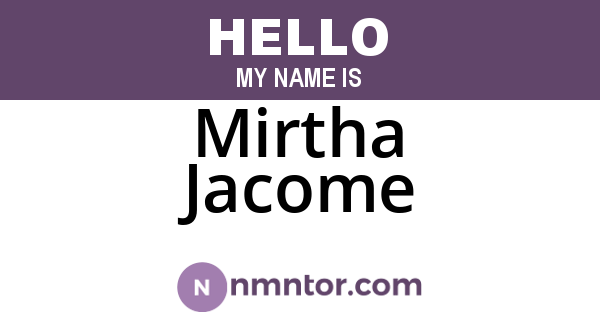 Mirtha Jacome