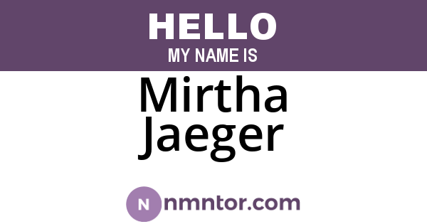 Mirtha Jaeger