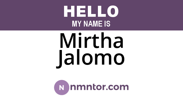 Mirtha Jalomo