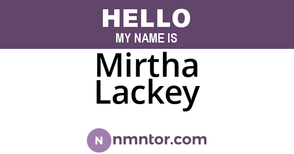 Mirtha Lackey