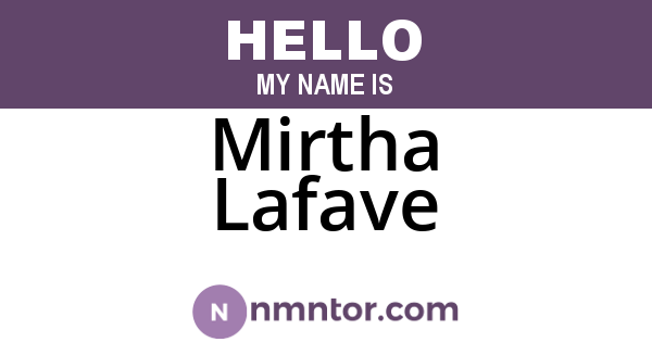 Mirtha Lafave