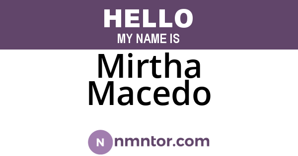 Mirtha Macedo