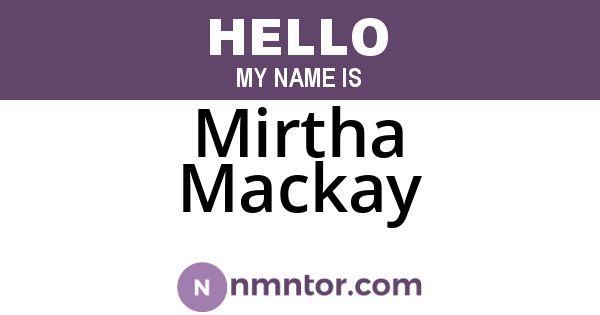 Mirtha Mackay