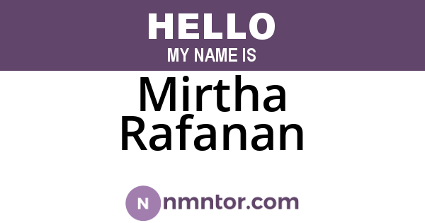 Mirtha Rafanan