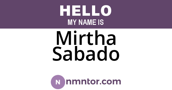 Mirtha Sabado