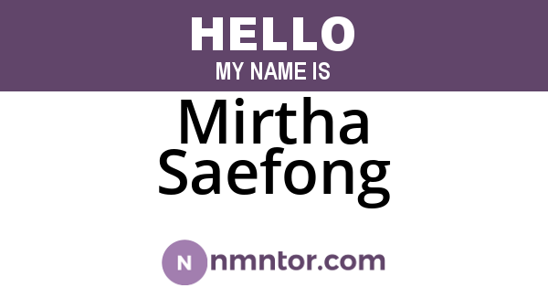 Mirtha Saefong