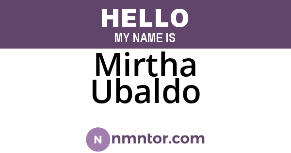 Mirtha Ubaldo