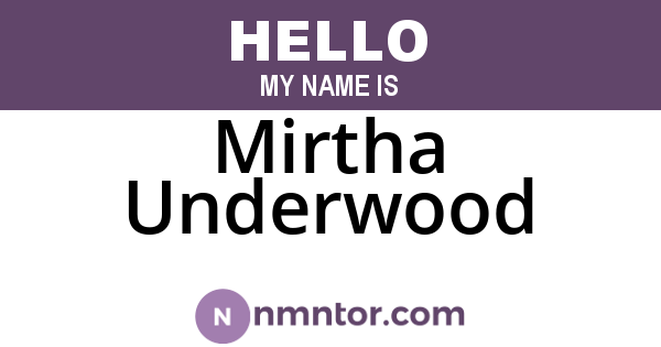 Mirtha Underwood