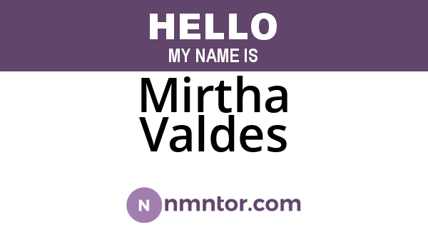 Mirtha Valdes