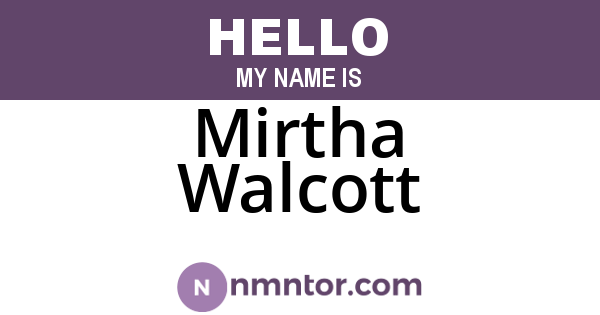 Mirtha Walcott