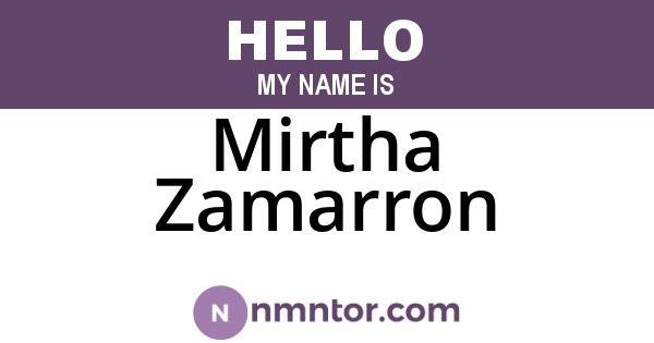 Mirtha Zamarron