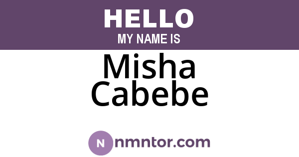 Misha Cabebe