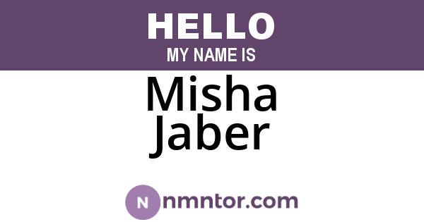 Misha Jaber