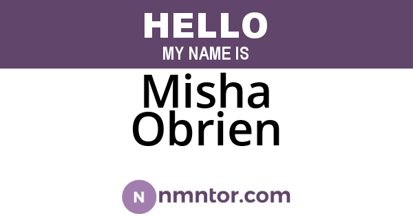 Misha Obrien