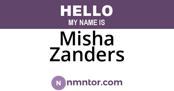 Misha Zanders