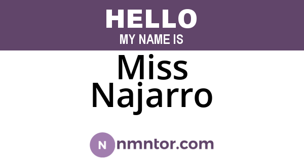Miss Najarro