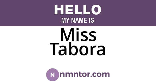 Miss Tabora
