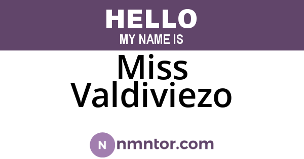Miss Valdiviezo