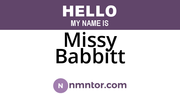 Missy Babbitt