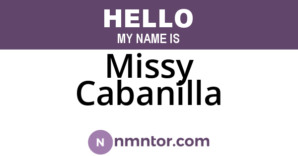 Missy Cabanilla