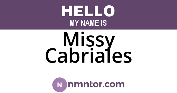 Missy Cabriales