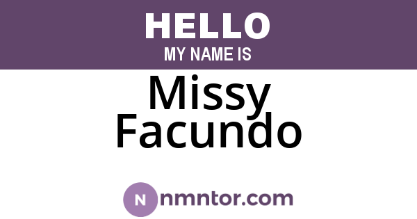Missy Facundo