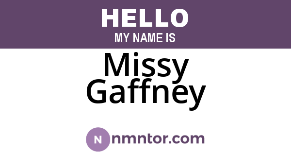 Missy Gaffney