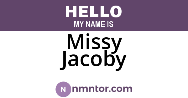 Missy Jacoby