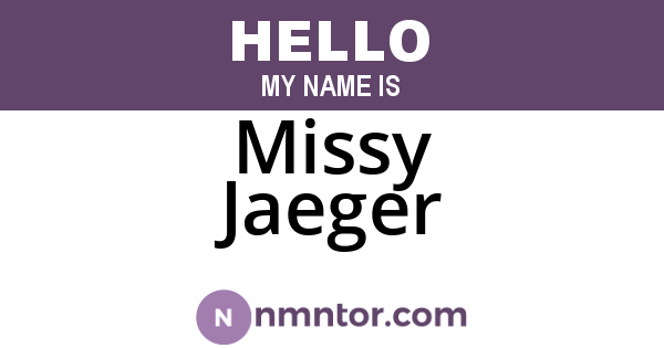 Missy Jaeger