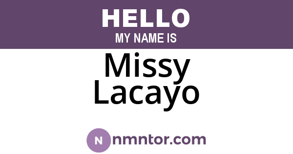 Missy Lacayo
