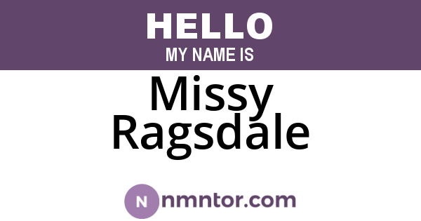 Missy Ragsdale