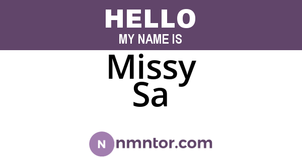 Missy Sa
