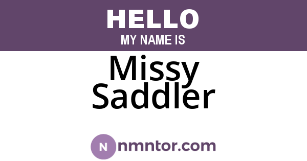 Missy Saddler
