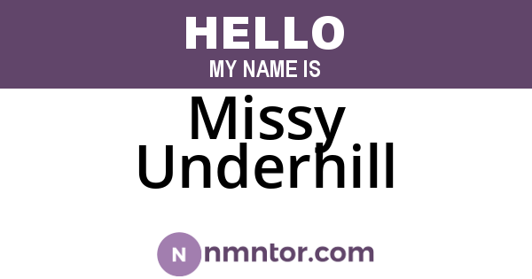 Missy Underhill