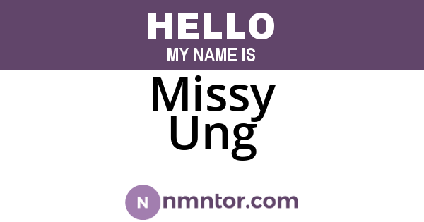 Missy Ung