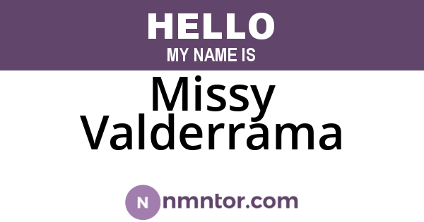 Missy Valderrama