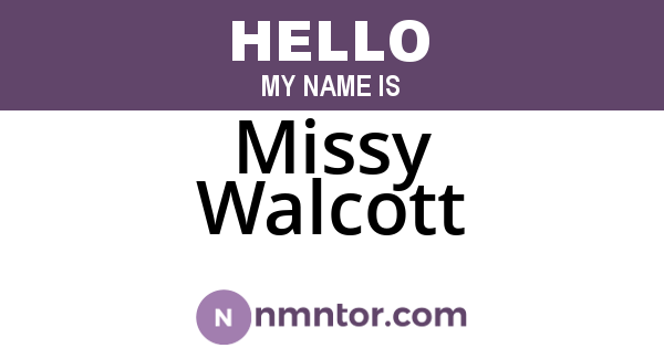 Missy Walcott