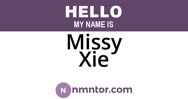 Missy Xie