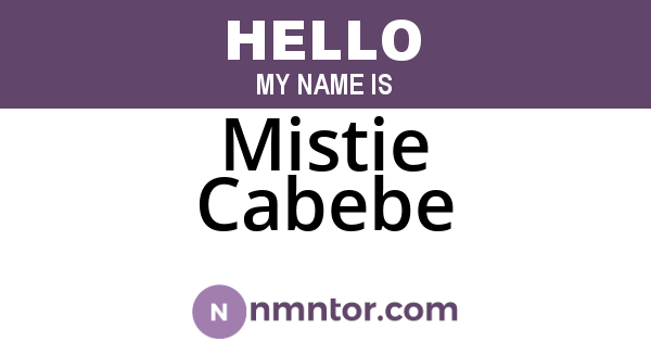 Mistie Cabebe