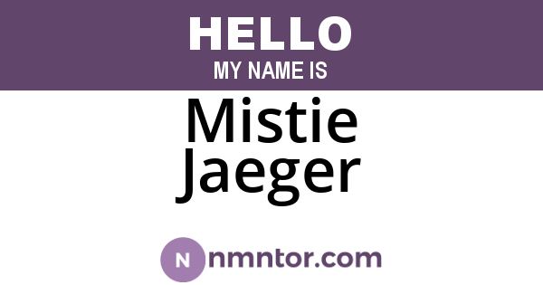 Mistie Jaeger
