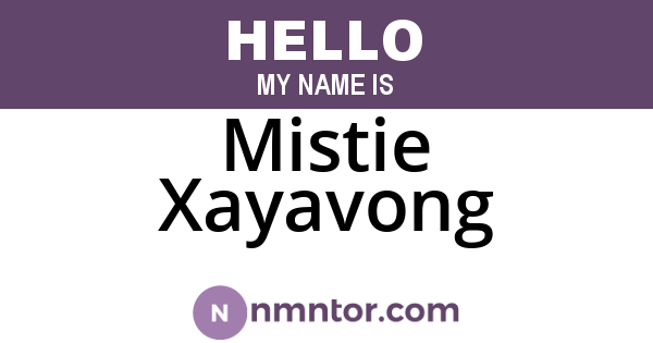 Mistie Xayavong