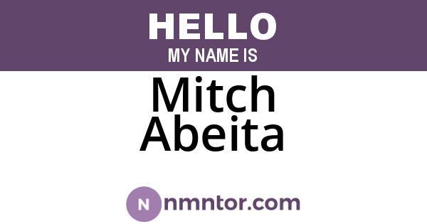 Mitch Abeita