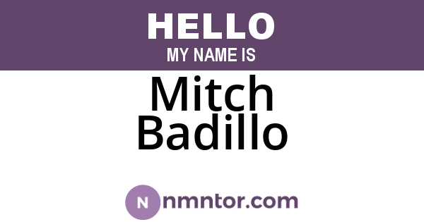 Mitch Badillo