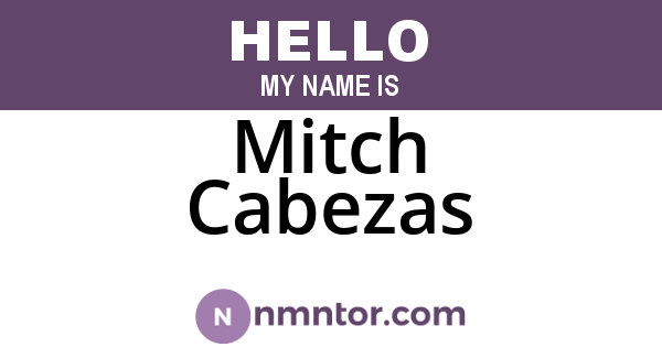 Mitch Cabezas