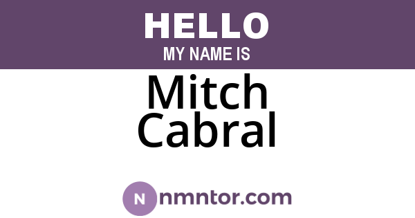 Mitch Cabral