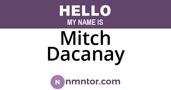Mitch Dacanay