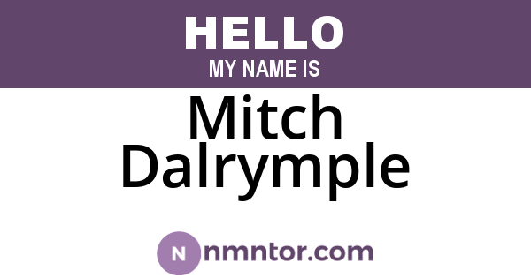 Mitch Dalrymple