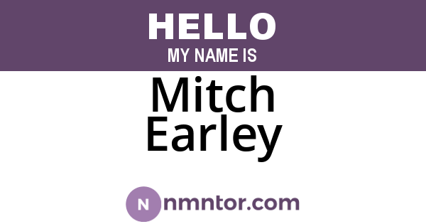 Mitch Earley