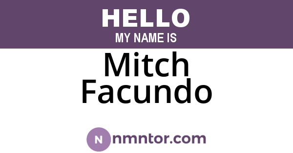 Mitch Facundo